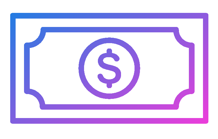 money gradient shaped reversed